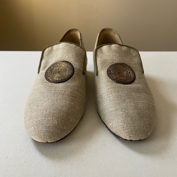 Evelyn Paul Tan Linen Shoes loafers 8.5 France 7.5 US - Picture 10 of 10